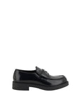 Prada Black Leather Low Heel Loafers