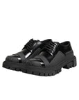 Dolce & Gabbana Black Patent Leather Casual Derby Shoes