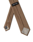 Giorgio Armani Geometric Brown Silk Suit Tie