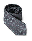 Giorgio Armani Geometric Gray/Grey Silk Suit Tie