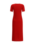 Fendi Monogram Red Long-Midi Dress