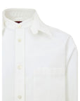 Gucci Double Collar White Cotton Shirt