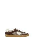 Gucci GG monogram low top lace up suede sneakers