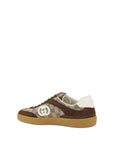 Gucci GG monogram low top lace up suede sneakers