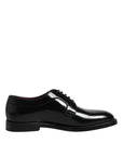Dolce & Gabbana Black Calf Leather Lace-Up Derby Formal Shoes