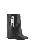 Givenchy Black Leather Wedge Ankle Boots