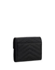 YSL cassandre Matelassé Wallet chevron quilted all leather black