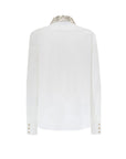 Gucci Removable Embellished Collar White Cotton Shirt
