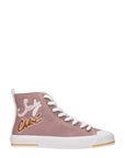 See By Chloé Pink Lace-Up High Top Sneakers