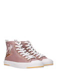 See By Chloé Pink Lace-Up High Top Sneakers