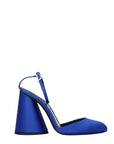 The Attico Luz Satin Heeled Sandals - Blue