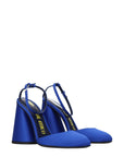 The Attico Luz Satin Heeled Sandals - Blue