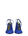 The Attico Luz Satin Heeled Sandals - Blue