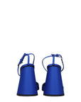 The Attico Luz Satin Heeled Sandals - Blue