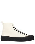 Jil Sander Canvas High Top Sneakers - Beige & Black