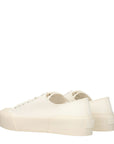 Jil Sander Canvas Low Tops - White/Beige