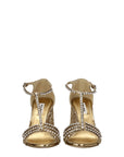 Miu Miu Embellished Gold High Heels