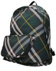 Burberry Green Checkered Fabric Backpack