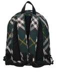 Burberry Green Checkered Fabric Backpack