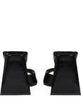 The Attico Devon Patent Leather Heeled Mule Sandals - Black