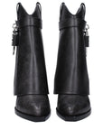 Givenchy Black Vintage Leather Wedge Ankle Boots