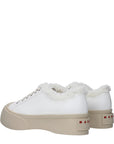 Marni Chunky Sole Leather Low Top Sneakers - White