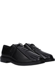 Max Mara Black Leather Lace-Up Dress Shoes