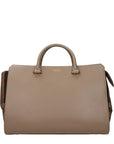 leather weekender top handle shoulder bag
