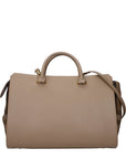 leather weekender top handle shoulder bag