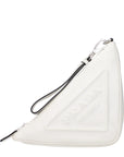 Prada Triangle Clutch Bag - White