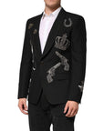 Dolce & Gabbana Embellished Suit Blazer - Black