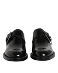 Dolce & Gabbana Black Leather Monk Strap Dress Shoes