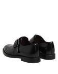 Dolce & Gabbana Black Leather Monk Strap Dress Shoes