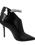 Jimmy Choo Blaize 100 Black Patent Leather Heeled Boots