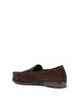Prada Brown Suede Leather Loafers
