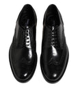 Dolce & Gabbana Black Leather Derby Wingtip Dress Shoes
