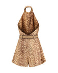 Zimmermann Leopard Halter Neck Mini Dress