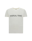 Saint Laurent Logo Reverse Cotton T-Shirt