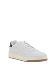 all leather low top lace up sneakers SL61
