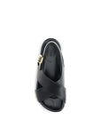 Chloé Black Leather Clog-Sandals With Slingback