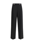 Giorgio Armani Black Silk Wide Leg Pants
