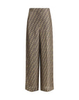 Fendi Monogram Silk Wide-Leg Pants