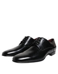 Dolce & Gabbana Black Leather Classic Derby Shoes