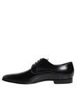 Dolce & Gabbana Black Leather Classic Derby Shoes