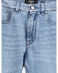 Fendi Straight Leg Light Wash Jeans