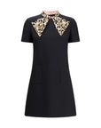 Valentino Leopard Bow Short Dress