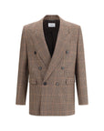 Saint Laurent Glen Checkered wool-cashmere Blazer