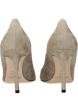 Jimmy Choo Taupe Leather High Heel Stiletto Pumps
