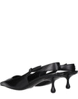 Jimmy Choo Black Leather Slingback Pumps