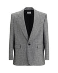 Saint Laurent Prince de Galles Checkered Wool Blazer